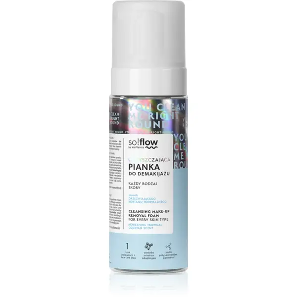 so!flow Cleansing Make-Up Removal Foam spuma delicata pentru fata 170 ml
