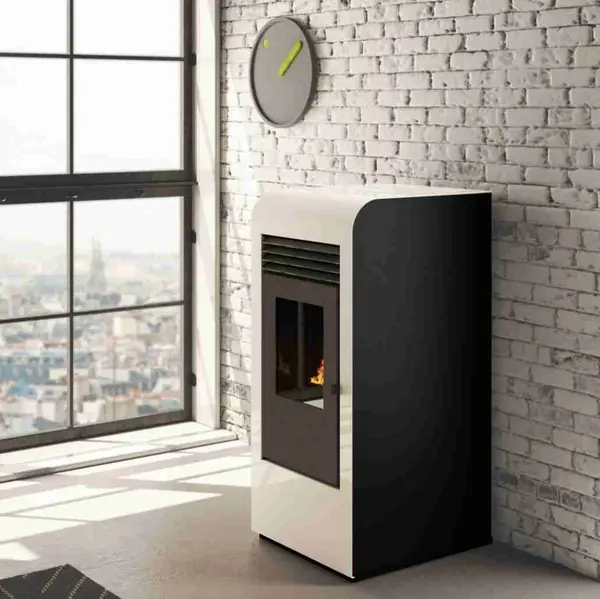 Soba pe peleti clasa energetica A+ Eco Design Giada alb aer cald