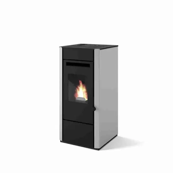 Soba pe peleti eficienta energetic cu incalzire aer alba Elsa 9,5kW clasa A+