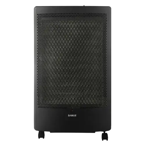 Soba Samus RS426C, 3 kW, 40mp, Aprindere piezoelectrica, Arzator catalitic de clasa superioara (Negru)