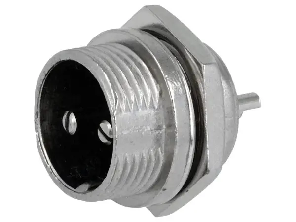 Soclu pentru microfoane tată PIN: 2 pt.montare pe panou