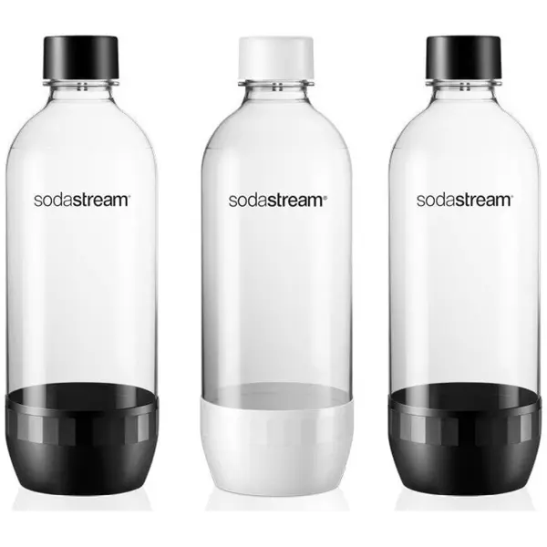 SodaStream Set de 3 sticle de sifon Sodastream, 3 x 1 l, Negru