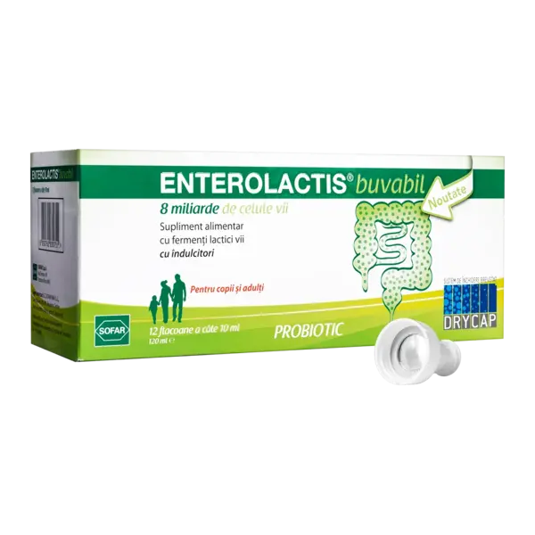 Sofar Enterolactis buvabil, 12 flacoane