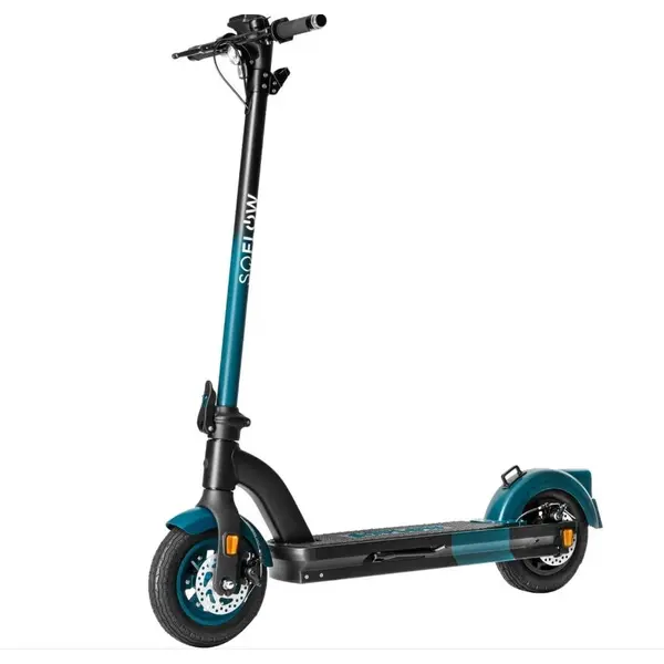 SoFlow Trotineta electrica SoFlow SO4 Pro Gen 2, Autonomie 40 Km, Viteza 20 Km/h, Putere motor 500W, Negru-Albastru