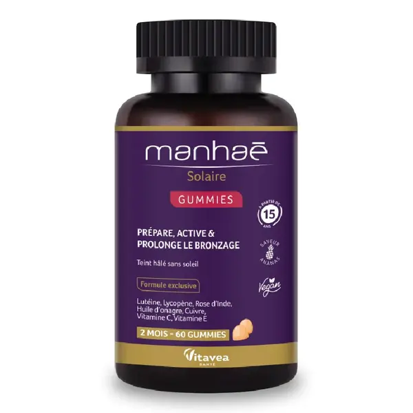 Solaire Gummies, 60 jeleuri gumate, Manhae