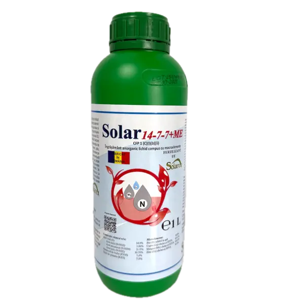 Solar 14-7-7+ME 1L, ingrasamant foliar lichid, Solarex tip NPK - Default Title