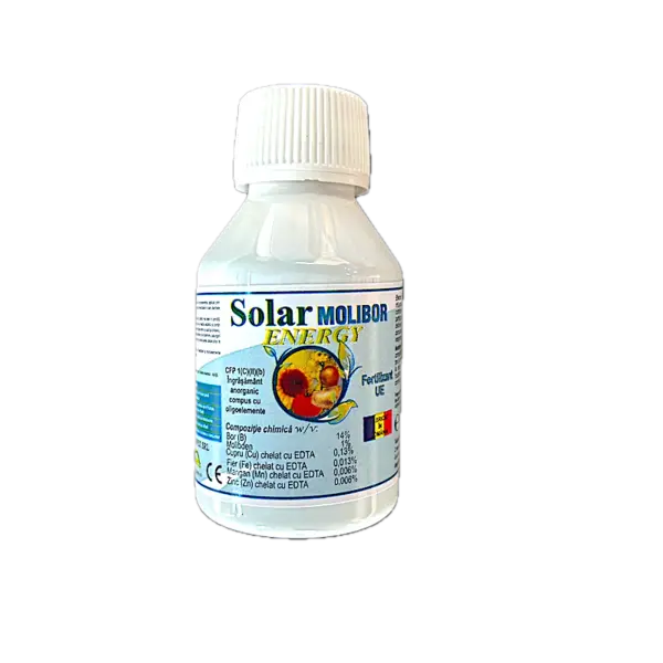 Solar Molibor Energy 100 ml, ingrasamant foliar pe baza de Bor, Solarex (vita de vie, legume, capsuni, floarea soarelui, porumb, rapita), ajuta la inflorire, fructificare si producerea polenului - Default Title