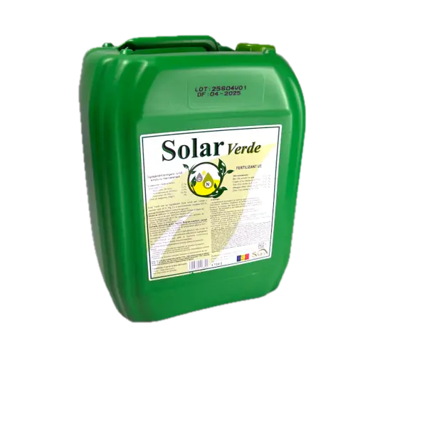 Solar Verde 10 L, ingrasamant foliar lichid, Solarex, pe baza de Azot, Magneziu si microelemente (Bor, Cupru, Fier, Mangan, Zinc) pentru culturile de cereale, floarea soarelui, vita de vie, pomi si arbusti fructiferi, porumb - Default Title