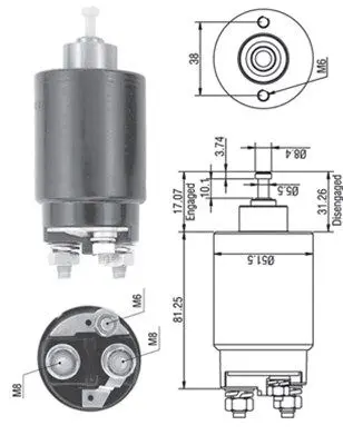 Solenoid, electromotor MAGNETI MARELLI 940113050264