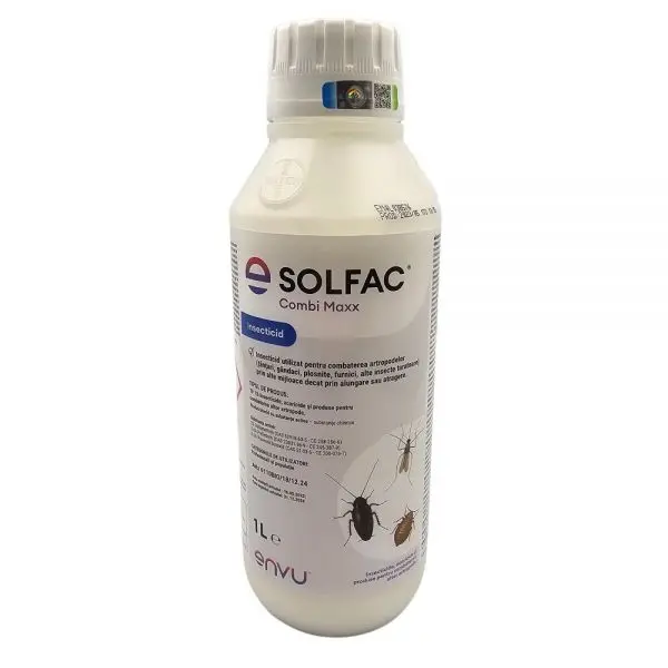 Solfac Combi Maxx 1L solutie insecticid anti plosnite de pat muste tantari gandaci furnici