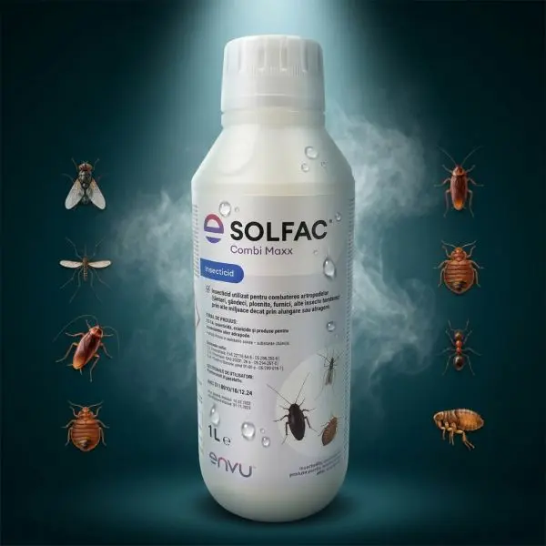 Solfac Combi Maxx 1L solutie insecticid anti plosnite de pat muste tantari gandaci furnici