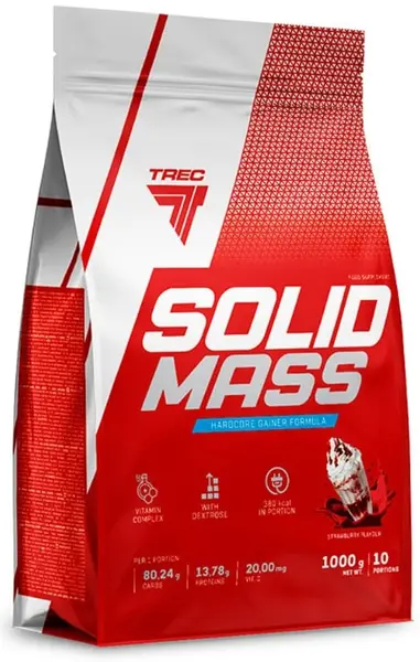 Solid Mass, căpșună, 1000 g, Trec Nutrition
