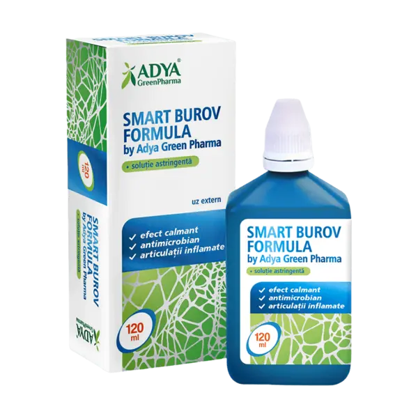 Solutie astringenta Smart Burov, Adya Green Pharma | 120 ml