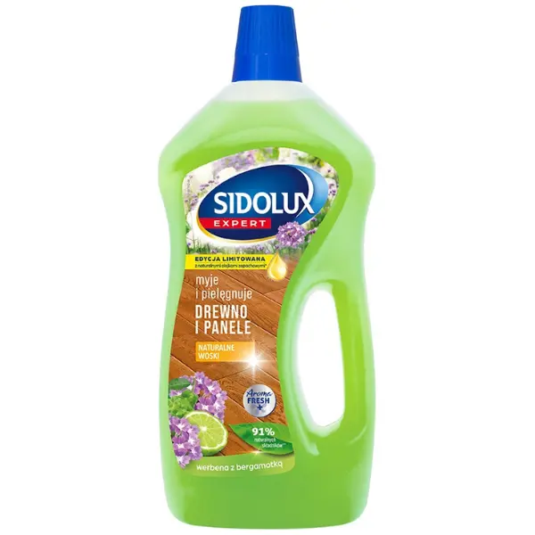 Solutie curatare Suprafete laminate si lemn Verbena si Bergamota Sidolux Expert, Lakma | 1 L