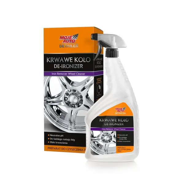 Solutie curatat si indeparat particule de fier de pe jante MOJE AUTO Detailer Iron Remover Wheel Cleaner 750ml