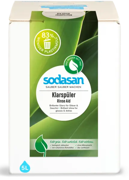 Solutie de clatire pentru masina de spalat vase ecologica 5l Sodasan