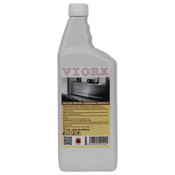 Solutie de curatare inox, VIORA, pentru indepartarea calcarului, grasimii si murdariei, 1 L