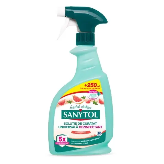 Solutie de curatat universala dezinfectant Sanytol grapefruit,750ml Engros
