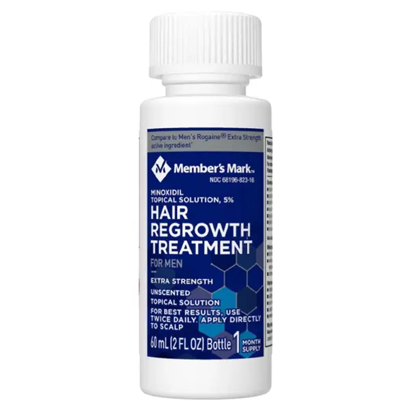 Solutie, Member's Mark, Minoxidil 5%, Tratament Impotriva Caderii Parului, pentru Barbati, Pipeta Inclusa, 60ml