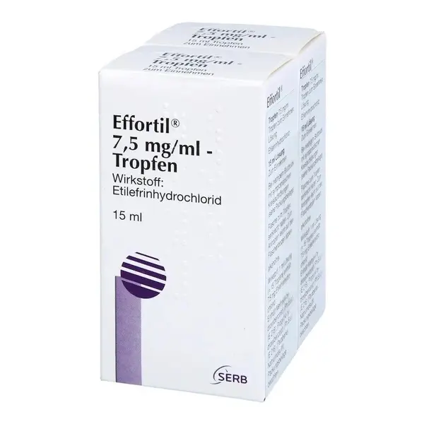 Solutie Orala, Serb, Effortil Tropfen, pentru Tratarea Tensiunii Arteriale Scazute, cu Clorhidrat de Etilefrina, 15ml