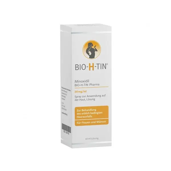 Solutie pentru Cresterea Parului, Bio-H-Tin, Minoxidil 2%, Pulverizator Inclus, 60ml