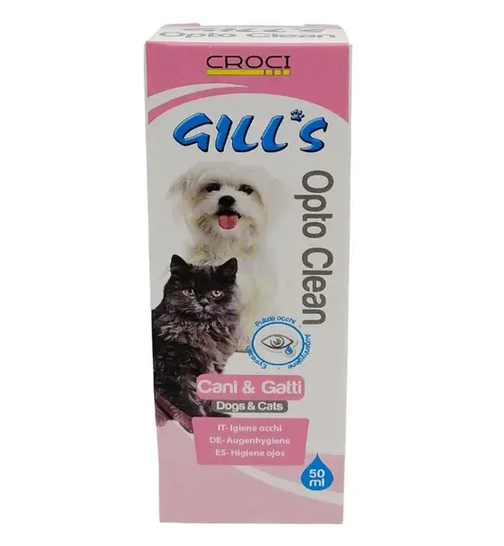 Solutie pentru curatarea ochilor pentru caini si pisici Croci Gill s, 50 ml