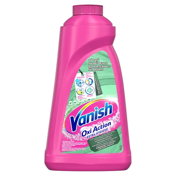 Solutie pentru indepartarea petelor & dezinfectarea hainelor Vanish Extra Hygiene, 940ml