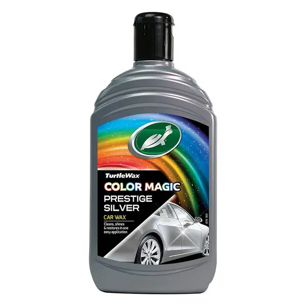 Solutie polish+ceara culoare argintie 3 in 1 Color Magic Prestige Silver TURTLE WAX 500ml