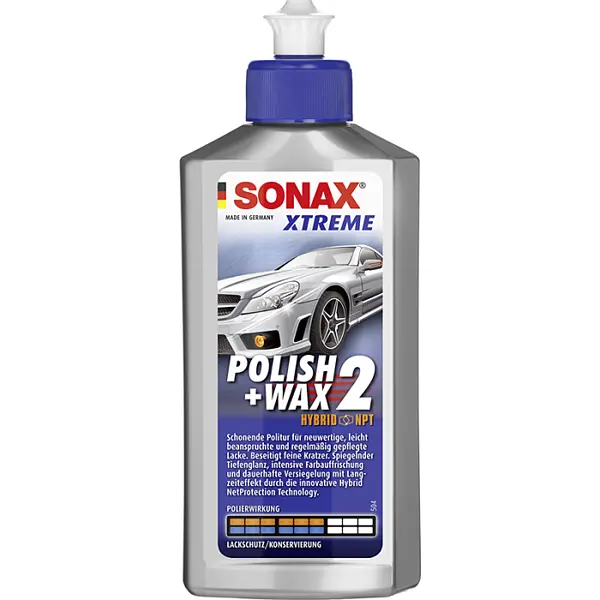 Solutie polish si ceara Hybrid Sonax Polish&Wax 2 Xtreme 250ml