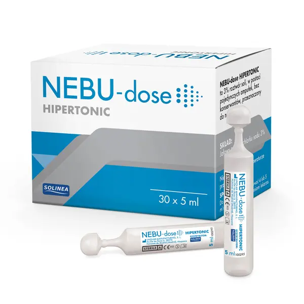Solutie salina hipertonica Solinea NEBU-dose concentratie 3%, 30 monodoze x 5 ml