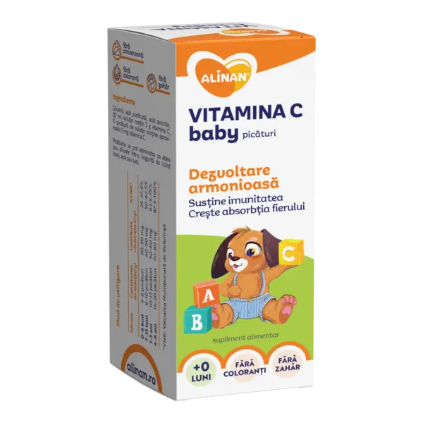 Solutie Vitamina C baby Alinan, 20ml, Fiterman