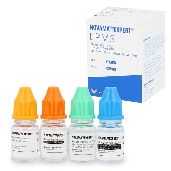 Solutii de control pentru lipidometru Novama Expert LPMS, pentru verificare colesterol TC si trigliceride TG, 4 flacoane x 3 ml