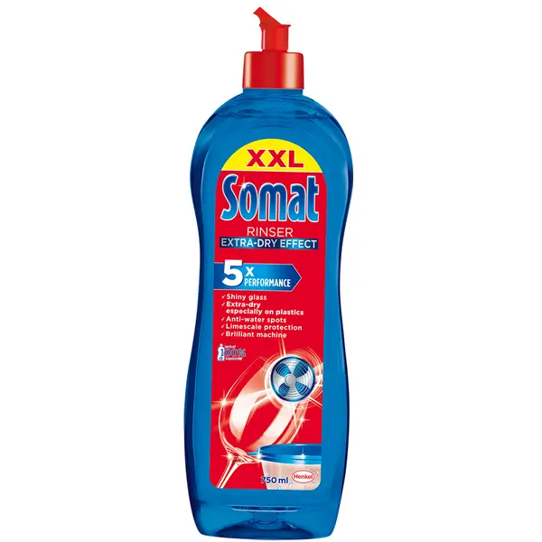 Somat Solutie de clatire pentru masina de spalat vase, 750 ml