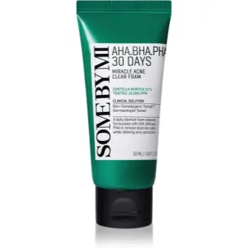 Some By Mi AHA∙BHA∙PHA 30 Days Miracle Acne Clear Foam Spuma curatare intensa. pentru ten acneic