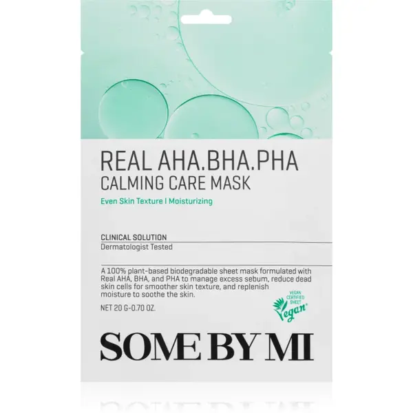 Some By Mi Clinical Solution AHA∙BHA∙PHA Calming Care Mask mască textilă calmantă pentru pielea problematica 20 g