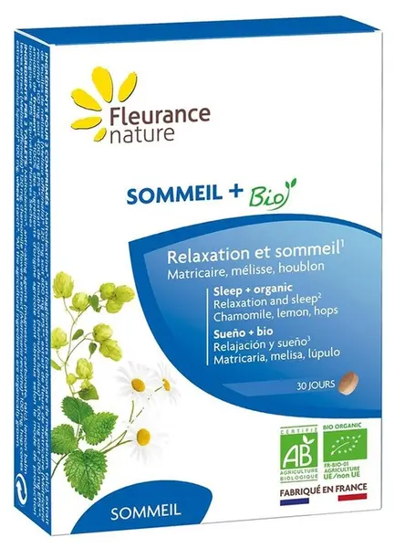 Sommeil Bio Formulă pe bază de plante pentru somn, 60 comprimate, Fleurance Nature