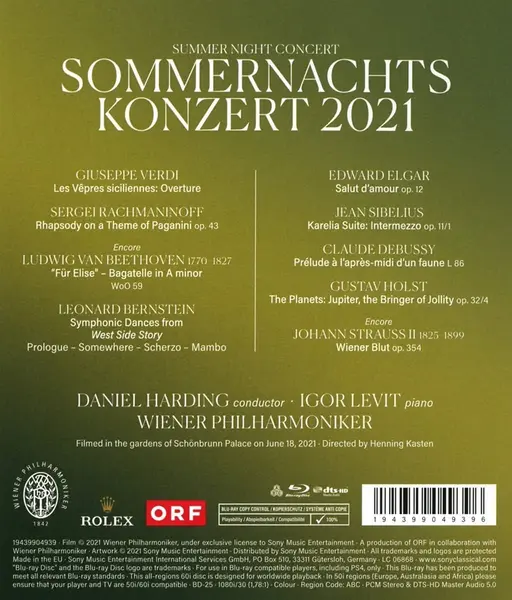 Sommernachtskonzert 2021 / Summer Night Concert 2021 | Wiener Philharmoniker, Daniel Harding, Various Artists