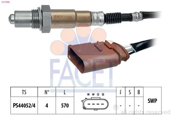 Sonda Lambda FACET Made in Italy - OE Equivalent 10.7090