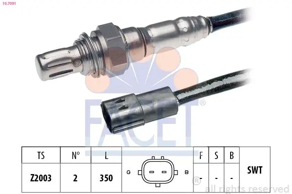 Sonda Lambda FACET Made in Italy - OE Equivalent 10.7091