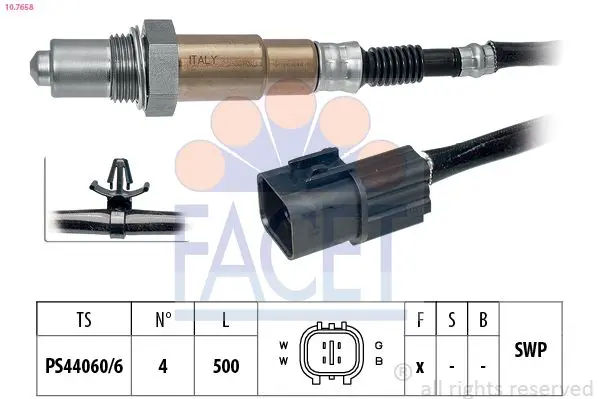 Sonda Lambda FACET Made in Italy - OE Equivalent 10.7658