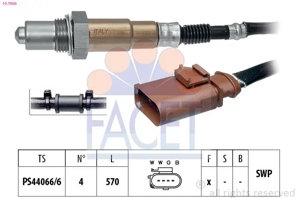Sonda Lambda FACET Made in Italy - OE Equivalent 10.7966