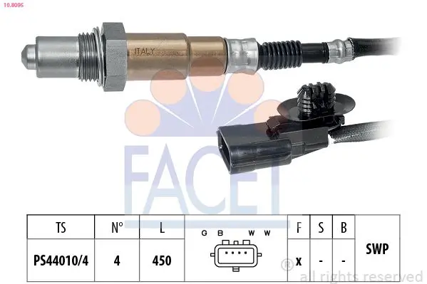 Sonda Lambda FACET Made in Italy - OE Equivalent 10.8095