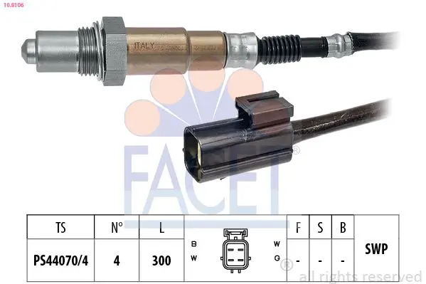 Sonda Lambda FACET Made in Italy - OE Equivalent 10.8106