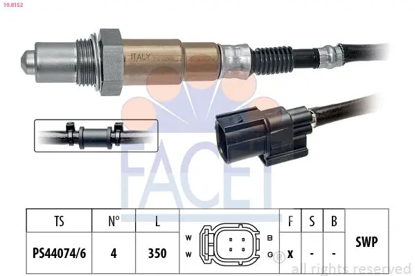 Sonda Lambda FACET Made in Italy - OE Equivalent 10.8152
