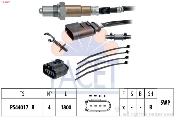 Sonda Lambda FACET Made in Italy - OE Equivalent 10.8247