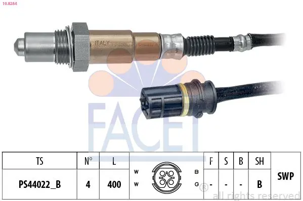 Sonda Lambda FACET Made in Italy - OE Equivalent 10.8284