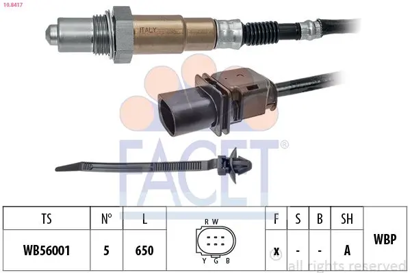 Sonda Lambda FACET Made in Italy - OE Equivalent 10.8417