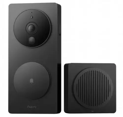 Sonerie inteligenta cu camera video Aquara Smart Video Doorbell G4, Wireless, receptor (Negru)