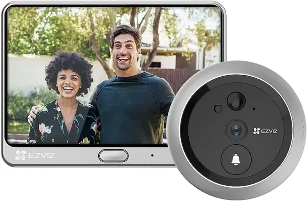Sonerie wireless EZVIZ CS-DP2 (3WPFBS3MP), DP2 2K, Touch Screen 4.3 inch, 2K/3MP, 2mm, IR 5m, slot MicroSD, PIR