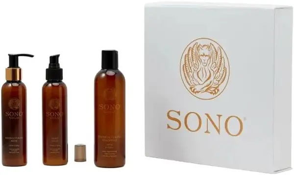 Sono Gold Set - Șampon, Mască și Mască Spray, 250 + 2 х 150 ml